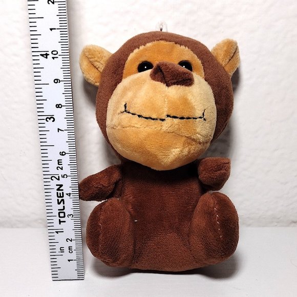Plush Brown Mini Monkey 4.5 inches tall - Picture 4 of 4